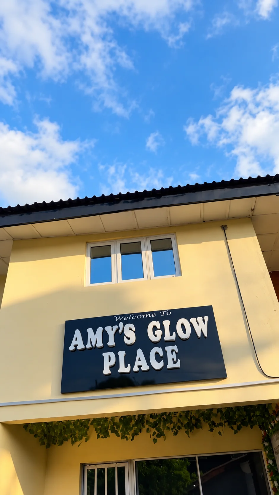 Real Amy's Glow Place exterior and sign